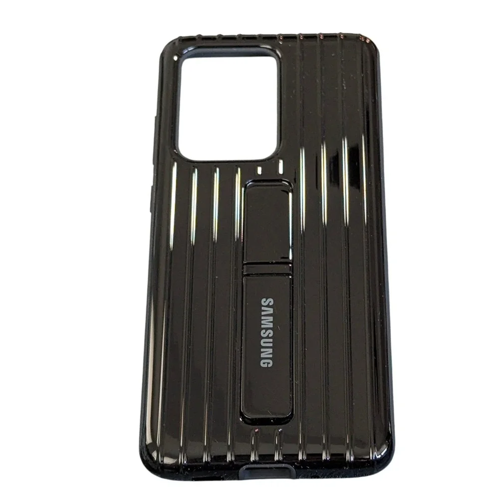 V4-O Samsung Rugged Kickstand Case for Samsung Galaxy S20 Ultra 5G - Black